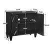 CAVINAS 65.2" Black Sideboard Buffet Cabinet,Symmetrical Geometric Accent Coffee Bar Storage Cabinet,Console Table for Living Room,Entryway,Kitchen - 3 of 4