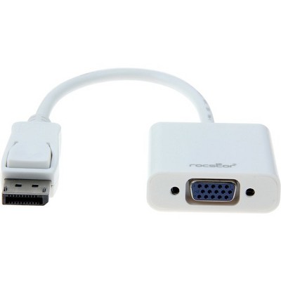 Rocstor DisplayPort to VGA Video Adapter Converter (Y10A102-W1),White