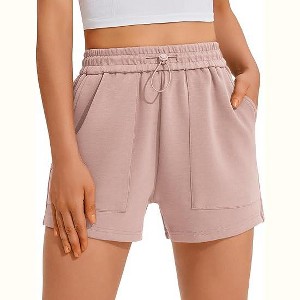 Pinspark Sweat Shorts for Women Casual Summer Athletic Short Elastic Waist Comfy Lounge Shorts Cute Bottoms with Pockets - 1 of 4