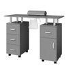 COZONY Nail Station Desk with Electric Dust Collector, 4 Drawers, Storage Cabinet, Wrist Rest & Lockable Wheels, Manicure Table for Salon and Home - 3 of 4