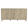 Galano Verbus Erdstall Wood 61.5 in. 4 Door Sideboard with Adjustable Shelves in Pearl White Oak, Black, Oslo Oak - 4 of 4