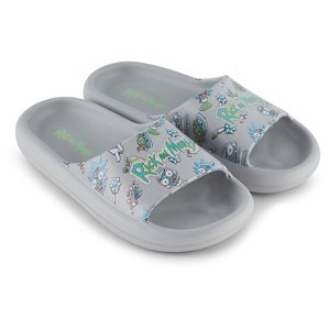Rick and Morty Mens Comfort Slides - Officially licensed Rick and Morty Cushion Slides - Rick Sanchez and Morty Smith - 1 of 4