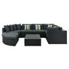 7-Piece Outdoor Patio Sectional Sofa Set with Coffee Table and Striped Pillows, Free Combination - 4 of 4