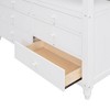 NicBex Full Size Bunk Bed with Desk Loft Bed Pine Frame Bed Frame with Storage Drawers, Shelves, Guardrails and Inclined Ladder - 4 of 4