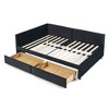 Kumasinova Upholstered Full Size Bed Frame,Velvet Tufted Full Bed Frame Frame with 2 Drawers/Trundle,Daybed with Backrest&Armrests(&Tufted Sofa Bed) - 3 of 4