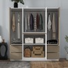 Bella Depot 67.9''H Wooden Wardrobe Storage for Bedroom,with 4 Drawers - 2 of 4