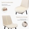 Lyngins Cozy Dining Chairs Set of 4, PU Leather Kitchen Chair, Upholstered Armless Chair with Metal Legs for Kitchen, Restaurant, Meeting Room - 2 of 4