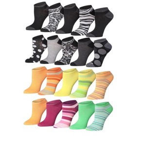 Women's & Girls 20 Pairs Colorful Patterned Classic Monochrome Safari Cute Ankle Socks For Women - 1 of 4