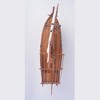 Old Modern Handicrafts Dhow Ship Model 12 Inch Red Cedar Handcrafted with Linen Sails and Wood Base - 2 of 4