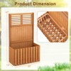 Costway 1/2 PCS Wooden Plant Stand Raised Garden Bed with Trellis & Planter Box Privacy Screen - 3 of 4