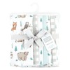 Hudson Baby Cotton Flannel Burp Cloths, Neutral Woodland Pals 7-Pack, One Size - 2 of 4