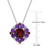 EVERLY JEWELRY | Sterling Silver 4 2/5 CT TGW Garnet Amethyst-Africa Fashion Pendant With Chain, 18-inch - 2 of 4