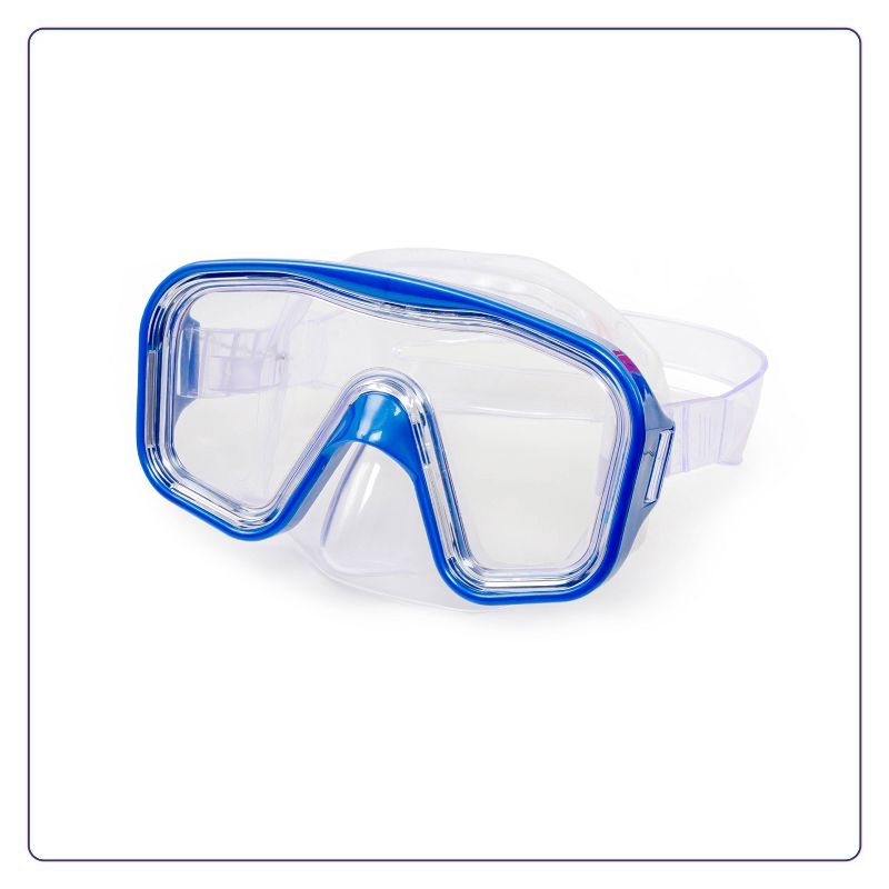 Aqua Leisure DOMINICA Adult Snorkel Mask Combo - Blue, 3 of 5