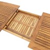 XINGHANZHENXUAN White 7-Piece Outdoor Modern Expandable Dining Set, Acacia Wood Table and Durable Metal Legs for Garden, Patio, Backyard - 3 of 4