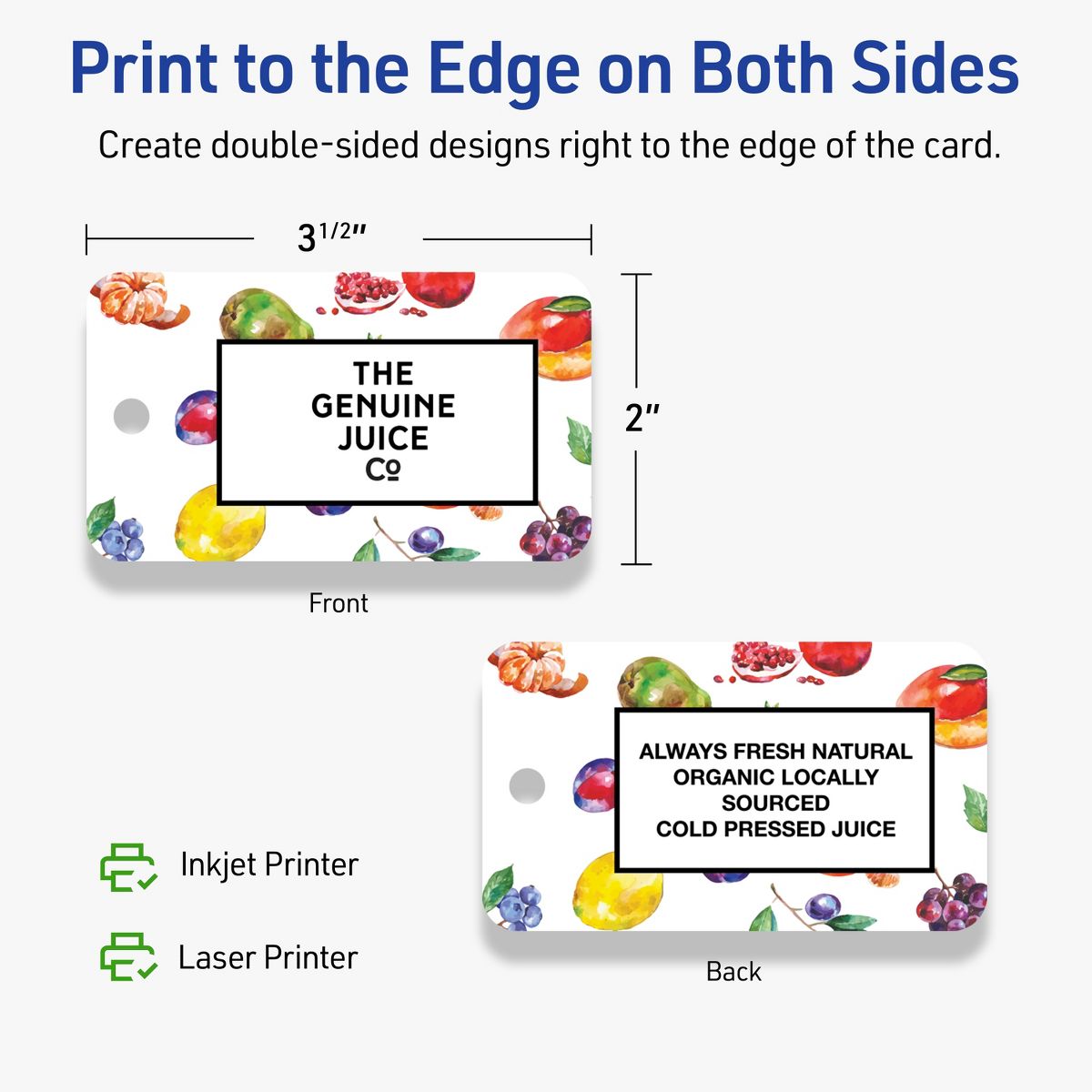 2" x 3-1/2" Rectangle Rounded Corners, Matte White Printable Tags - thumbnail 6