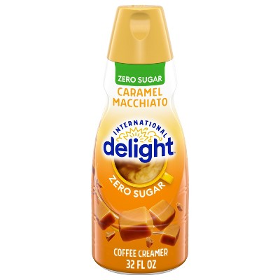 International Delight Sugar-Free, Zero Sugar Caramel Macchiato Coffee Creamer - 32 fl oz (1qt) Bottle