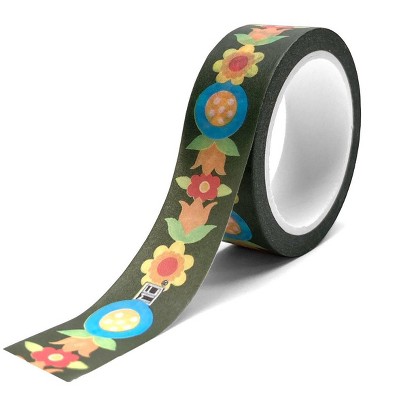 Mary Engelbreit Green Flowers Crafting Washi Tape