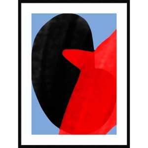 31" x 41" Night Bird by Alex Caminker Wood Framed Wall Art Print - Amanti Art: Modern Decor, Animal Lithograph - 1 of 4