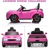 Coucheta Licensed Dodge Challenger Kids Electric Car, 12V Battery Powered Ride On Car with Parent Remote Control, LED Headlights & Music - 4 of 4