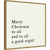 22" x 22" Merry Christmas To All Framed Wall Canvas - Amanti Art - 2 of 4