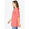 Woman Within Plus Size Perfect Cuffed Elbow-Sleeve Boat-Neck Tee - 4 of 4