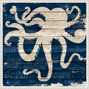 Amanti Art Coastal Wonder I Octopus by Gina Ritter Canvas Wall Art Print Framed 16 x 16-in. - 1 of 4