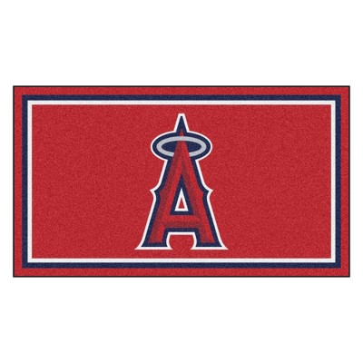 MLB Los Angeles Angels 3'x5' Plush Area Rug - Red