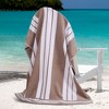 Striped Oversized Extra Large Cotton Beach Towel Set by Blue Nile Mills - 2 of 4