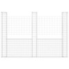 vidaXL U-shape Gabion Basket with 3 Posts Iron 102.4 in.x7.9 in.x78.7 in. - 3 of 4