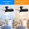 23 inch Low Profile Ceiling Fans with Lights and Remote 3 Reversible ABS Blades 6 Speeds Ceiling Fan for Bedroom Kids Room Dining Room - 2 of 4
