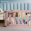 APRILSOUL Floor Bed for Kids, Solid Wood Toddler Bed Frame with Convertible Door and Safety Fence - 4 of 4