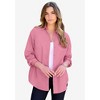 Roaman's Women's Plus Size Long Sleeve Kate Big Shirt - 4 of 4