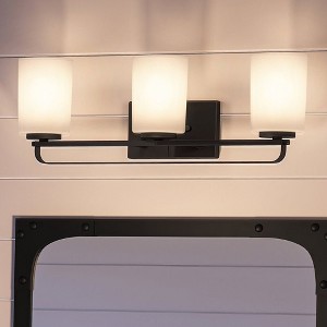Urban Ambiance Luxury Modern Bath Light 7.625''H x 23''W,  Midnight Black Finish,  Broome Collection, UHP4114 - 1 of 4