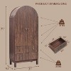 SinCiDo Arched Cabinet, 71 "High Pantry Cabinet, with Adjustable Shelves and 2 Large Drawers, Cabinet, for Living Room, Bathroom, Kitchen - 2 of 4