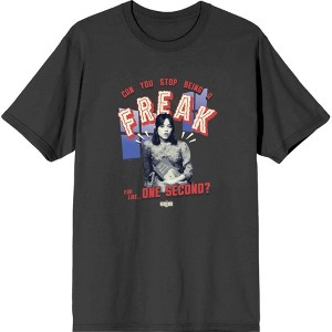 Beetlejuice Beetlejuice Can You Stop Being A Freak Men's Crew Neck Short Sleeve Tee - 1 of 2