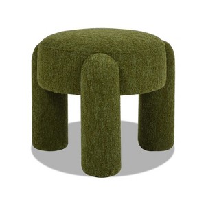Kumasinova 20.5" Round Ottoman Stool,Soft Boucle Upholstered Footrest Ottoman for Living Room,Cozy 3-Legged Stool with High Density Foam Filling - 1 of 4