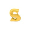 Black Bow Jewelry Letter S Bead Charm in 14k Yellow Gold Plated Sterling Silver - 2 of 4