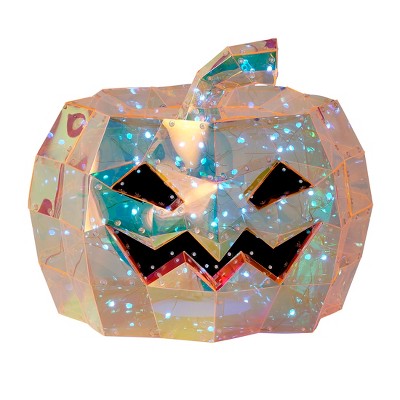 Seasonal LLC Prismatic Iridescent Pumpkin 16", LED lights