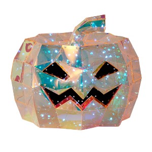 Seasonal LLC Prismatic Iridescent Pumpkin 16", LED lights - 1 of 4