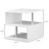 NicBex 20 Inch S-Shaped Coffee Table with Storage Shelf and Steel Poles for Living Room,Bedroom - 3 of 4