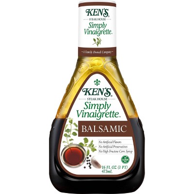 Ken's Steak House Simply Vinaigrette Balsamic Salad Dressing - 16fl oz