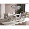 Sapphtopaz Modern Dining Chairs with Velvet Upholstered Elegant Kitchen Chair with Stainless Steel Base Chair for Dining Room, Living Room - 4 of 4