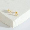 Girls' Mother of Pearl Bezel Screw Back 14k Gold Earrings - In Season Jewelry - 4 of 4