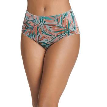 Jockey Women's No Panty Line Promise Tactel Lace Hip Brief 6 Green Floral