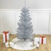 Northlight 4' Holographic Silver Tinsel Slim Artificial Christmas Tree - Unlit - 2 of 4