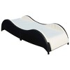 vidaXL Sun Lounger with Cushion Poly Rattan Black - 2 of 4
