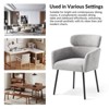 Curt Boucle Elevated Backrest Dining Chair with Metal Legs-Gray | Artful Living Design - 4 of 4