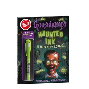 Klutz Press Goosebumps Haunted Ink Activity Book – Invisible Ink, UV Pen & Puzzles, Hardcover, Ages 8+ - 1 of 1