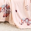 GoodGram Bohemian Elephant Ultra Plush Soft & Cozy Fleece Throw Blanket - Pink - - 3 of 3