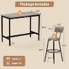 Zevemomo 7-Piece Counter Height Dining Set, 6 PU Upholstered Stools, Space-Saving High Top Table Set for Small Spaces, Grey - 4 of 4